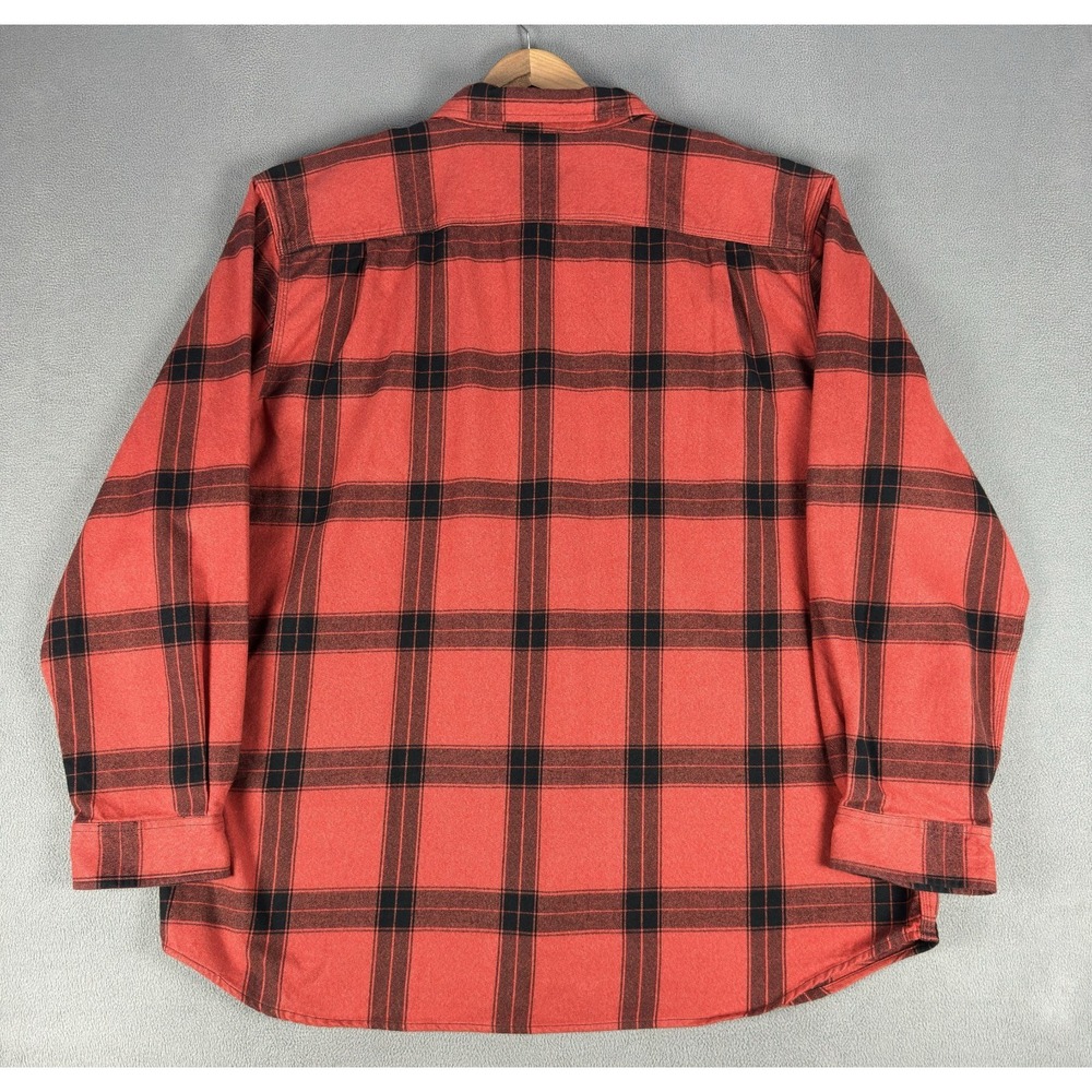 Carhartt Shirt Mens 2XL Red Plaid Loose Fit Heavyweight Flannel Workwear New - Picture 3 of 8
